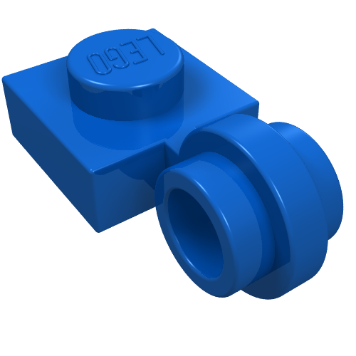 Plate Special 1 x 1 with Clip Light, Bar Hole [Thin Ring] (Blue)