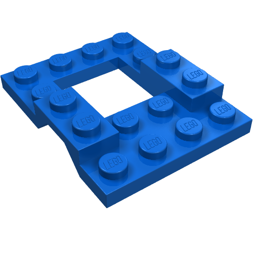 Vehicle Base 4 x 5 with Wheel Arches, 2 x 2 Opening (Blue)