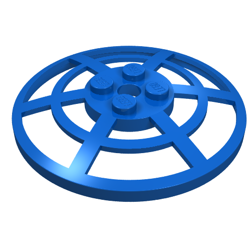 Dish 6 x 6 Inverted, Radar / Webbed [No Anti-studs] (Blue)