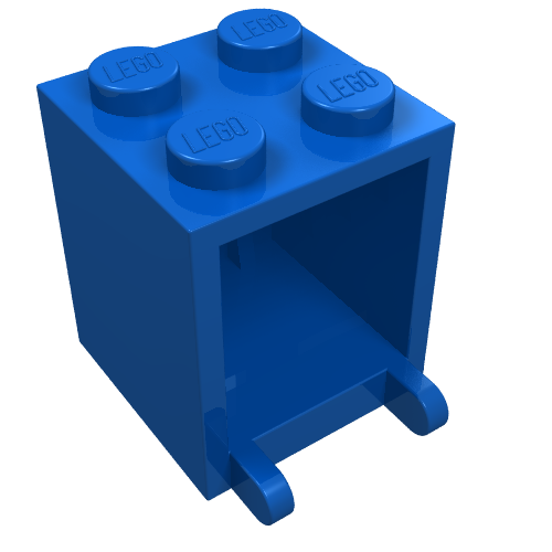 Box 2 x 2 x 2 [Solid Studs] (Blue)