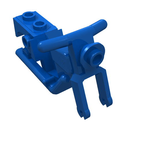 Vehicle Base, Motorcycle Chassis, Frame 3 x 6 x 3 (Blue)