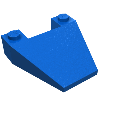 Brick Wedged, Sloped 4 x 4 Taper (Blue)