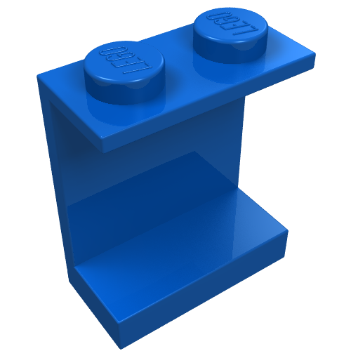 Panel 1 x 2 x 2 [Solid Studs] (Blue)