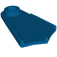 Minifig Footwear Flipper [Thin] (Blue)