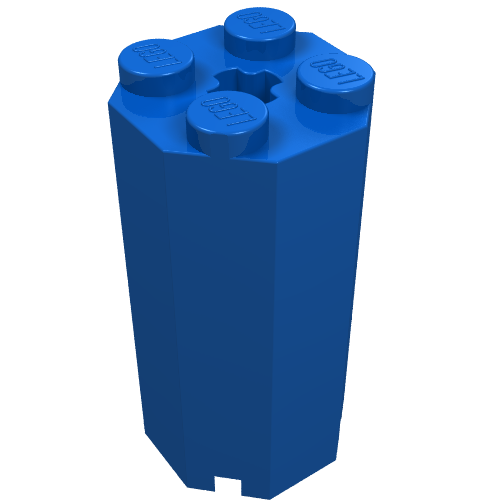 Brick Special Octagonal 2 x 2 x 3 1/3 (Blue)