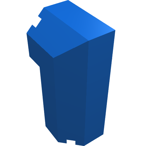 Brick Special Octagonal 2 x 2 x 3 1/3 Corner (Blue)