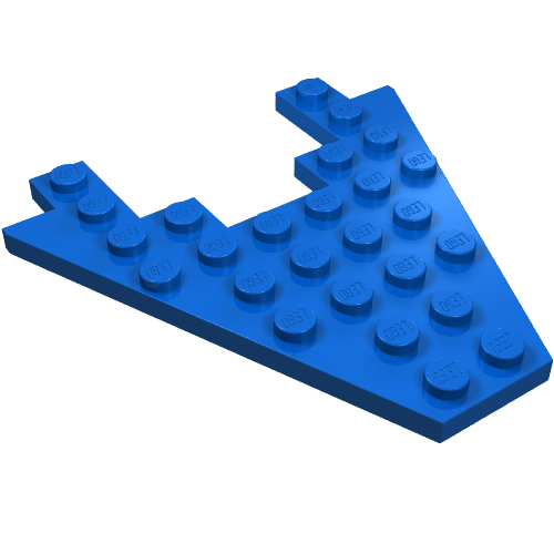 Wedge Plate 8 x 8 with 3 x 4 Cutout (Blue)