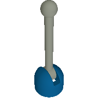 Lever Small Base with Light Gray Lever (Blue)
