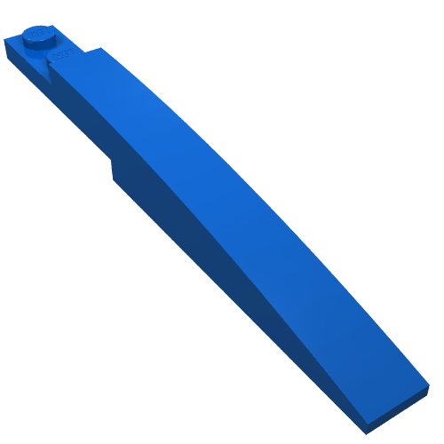 Brick Curved 10 x 1 [Asymmetric Inside Ridges] (Blue)