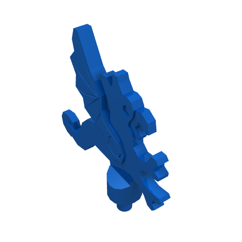 Headwear Accessory Plume Dragon (Blue)