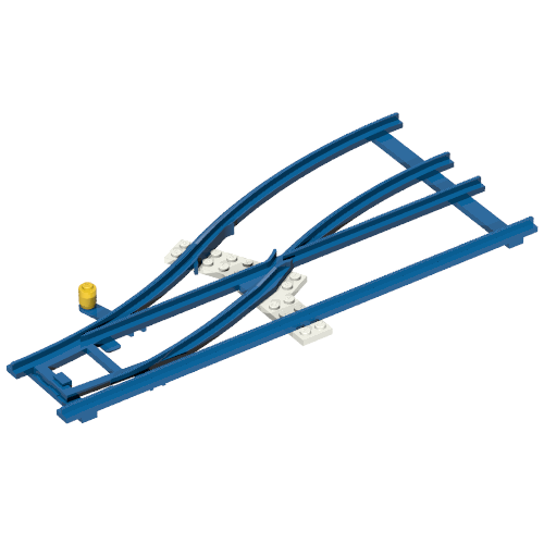 Vehicle Track, Train, 4.5V Switch Point Left with White Ties (Blue)