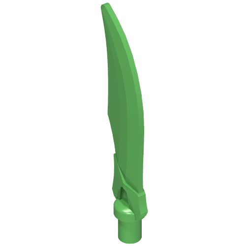 Weapon Sword Curved Blade with Bar (Bright Green)