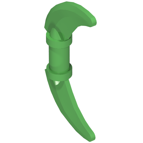 Weapon Scythe / Hook with Double Blades (Bright Green)