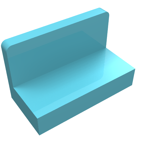 Panel 1 x 2 x 1 [Rounded Corners] (Pastel Blue)