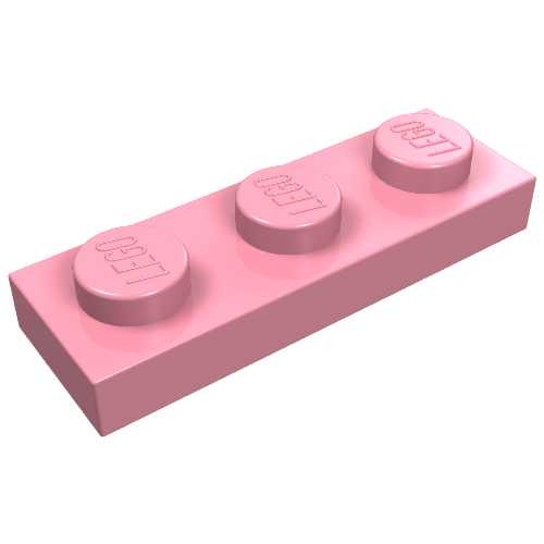 Plate 1 x 3 (Pink)