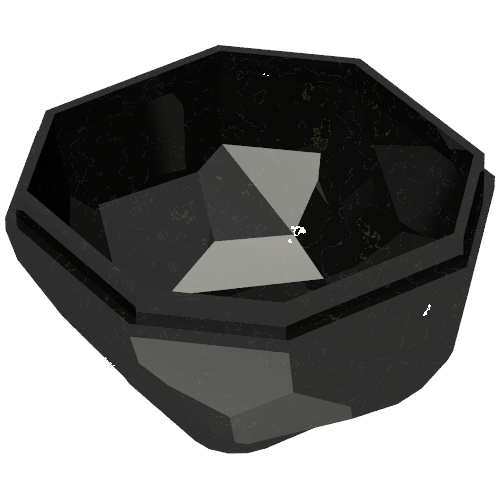 Rock Boulder 4 x 4, Bottom (Speckle Black-Silver)
