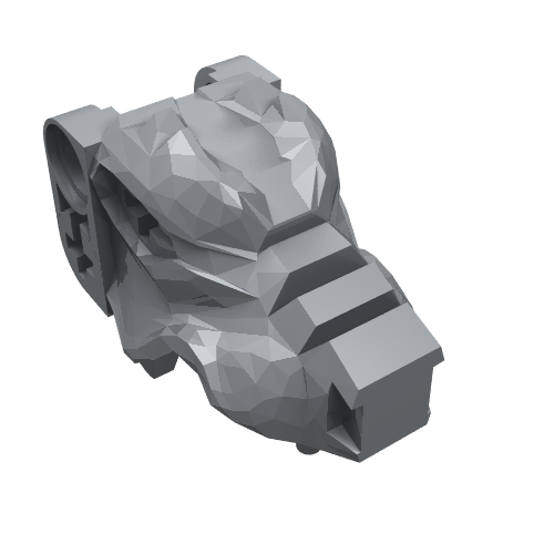Animal Body Part, Wolf Head, 'Fenris Wolf' (Pearl Light Gray)