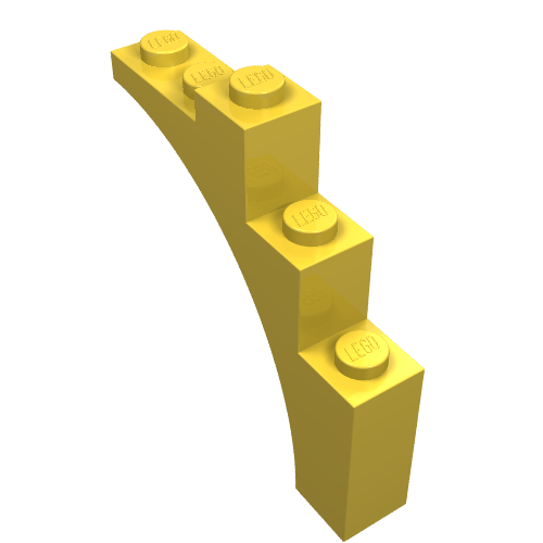 Brick Arch 1 x 5 x 4 [Continuous Bow] (Yellow)