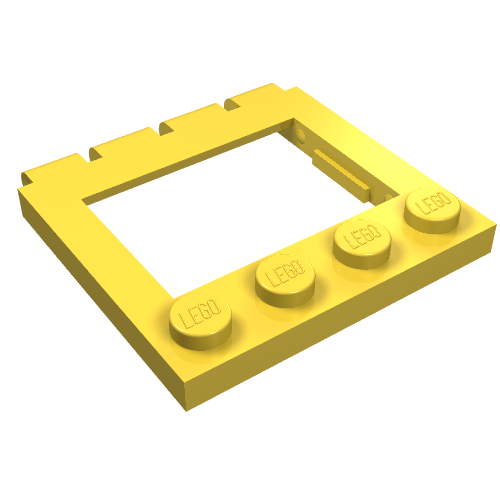 Hinge Vehicle Roof 4 x 4 Sunroof with Ledges (Yellow)