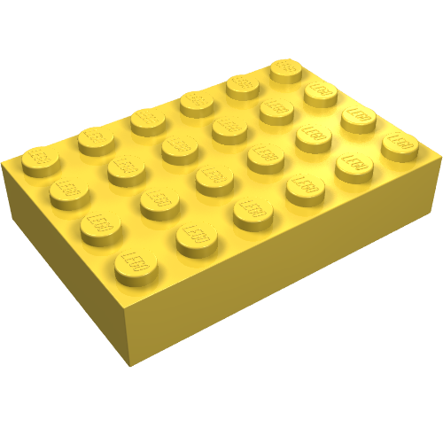 Brick 4 x 6 (Yellow)