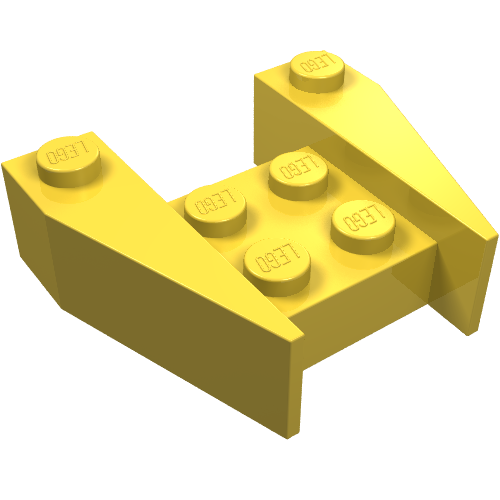 Brick Wedged 3 x 4 [No Stud Notches] (Yellow)