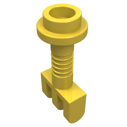 Hinge Bar with 3 Fingers and End Stud (Control Lever) (Yellow)