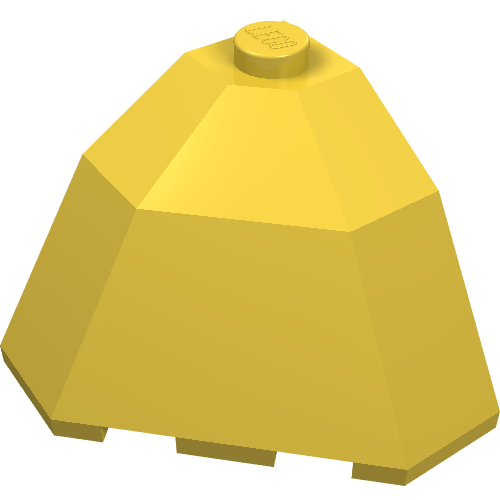 Brick Wedged, Sloped 3 x 3 x 2 Facet Top (Yellow)