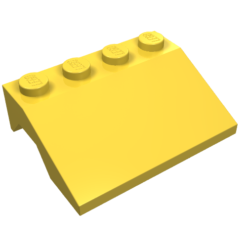 Wheel Arch, Mudguard, Slope 3 x 4 (Yellow)