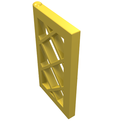 Window 1 x 2 x 3 Pane Latticed (Yellow)