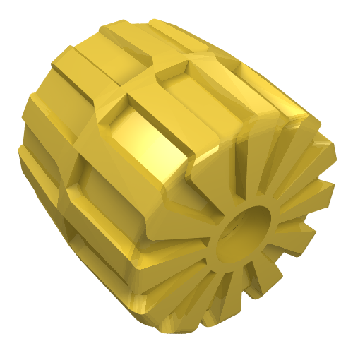 Wheel Hard Plastic Medium (35mm D. x 31mm) (Yellow)