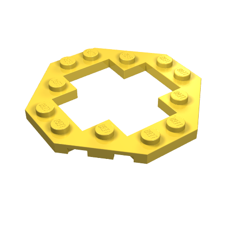 Plate Special 6 x 6 Octagonal with Opening (Yellow)