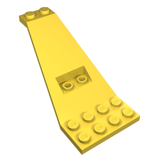 Wing Plate Bi-level 8 x 4 and 2 x 3 1/3 Up (Yellow)