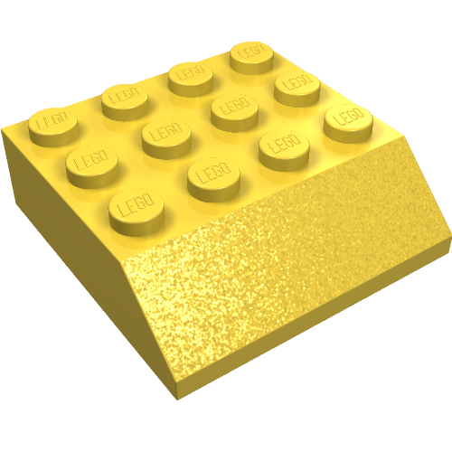 Brick Sloped 45° 4 x 4 (Yellow)