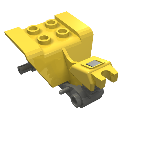 Vehicle Body, Tricycle Body Top with Dark Gray Chassis (Yellow)