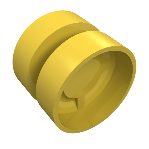 Wheel 18 x 14 with Tread Small Hub (Yellow)