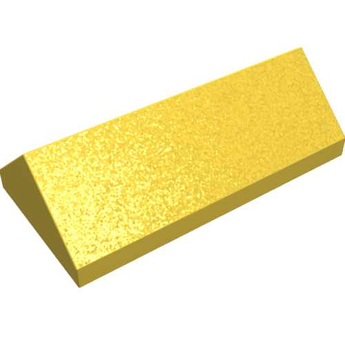 Brick Sloped 45° 2 x 4 Double (Yellow)