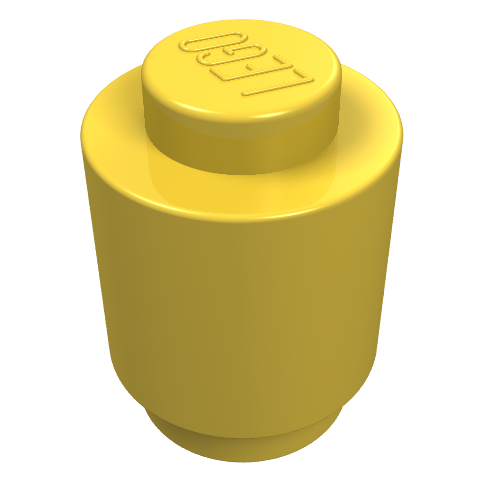 Brick Round 1 x 1 Solid Stud (Yellow)