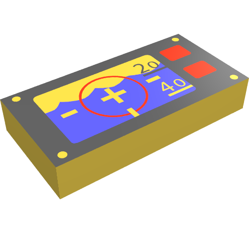 Tile 1 x 2 with Underwater Navigation Print (Yellow)
