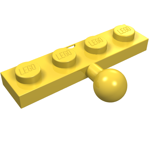 Plate Special 1 x 4 with Towball (Yellow)