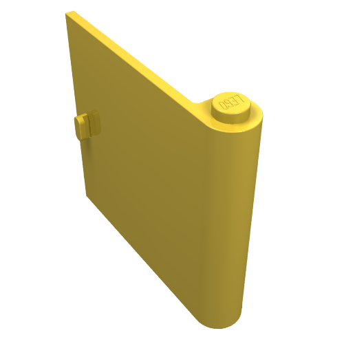 Door 1 x 5 x 4 Right (Yellow)