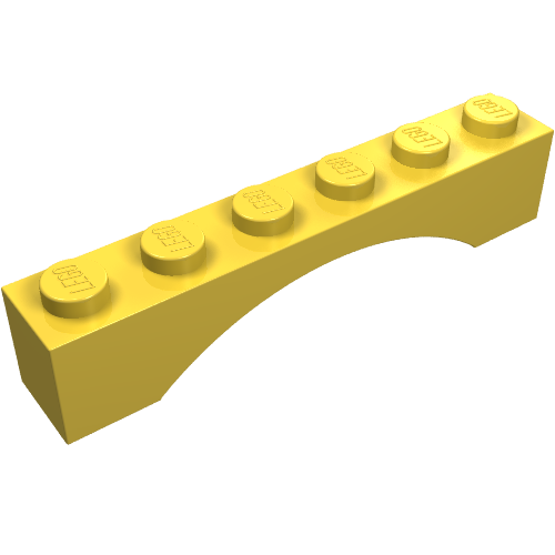 Brick Arch 1 x 6 (Yellow)