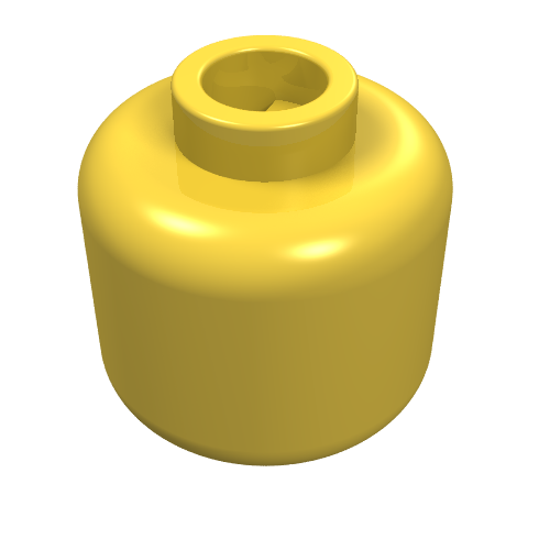Minifig Head [Plain] [Blocked Open Stud] (Yellow)