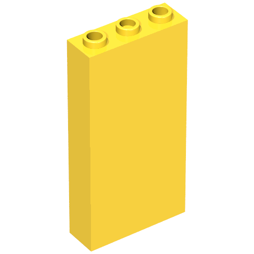 Brick 1 x 3 x 5 with Side Supports (Yellow)