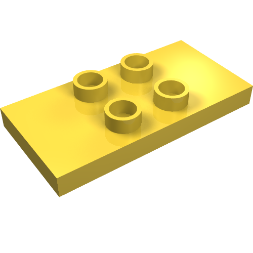 Duplo Plate 2 x 4 x 1/3 with 4 Center Studs [Thin] (Yellow)