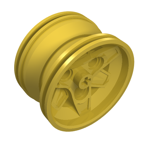 Wheel 43.2 x 26 Technic Racing Small with 3 Pinholes (Yellow)