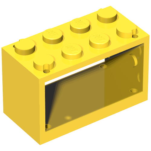 String Reel 2 x 4 x 2 Holder With Closed Studs (Yellow)