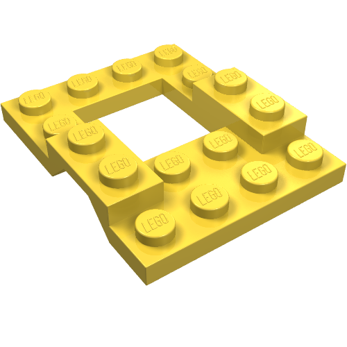 Vehicle Base 4 x 5 with Wheel Arches, 2 x 2 Opening (Yellow)