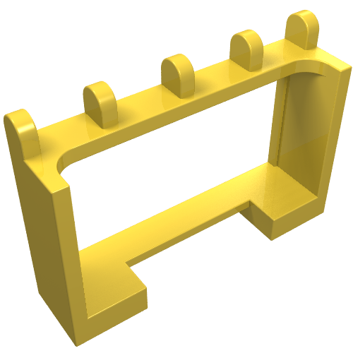 Hinge Vehicle Roof Holder 1 x 4 x 2 (Yellow)