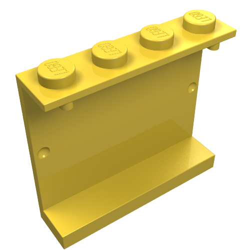 Panel 1 x 4 x 3 [Solid Studs] (Yellow)