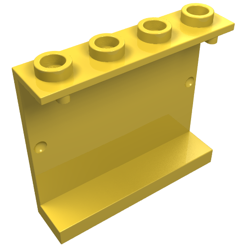 Panel 1 x 4 x 3 [Hollow Studs] (Yellow)
